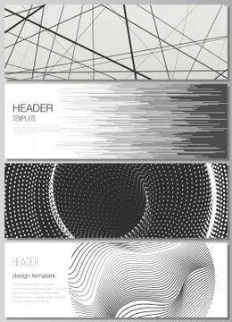 The minimalistic vector illustration of the editable layout of headers, banner 库存插图