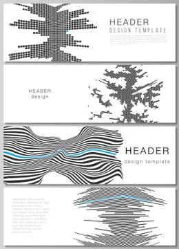 The minimalistic vector illustration of the editable layout of headers, banner Stock Illustration