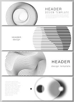 The minimalistic vector illustration of the editable layout of headers, banner Stock Illustration