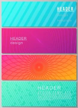 The minimalistic vector illustration of the editable layout of headers, banner Stock Illustration