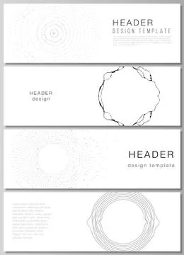 The minimalistic vector illustration of the editable layout of headers, banner Stock Illustration