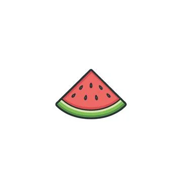 A minimalistic vector illustration presenting a vibrant triangular slice of.. Stock Illustration