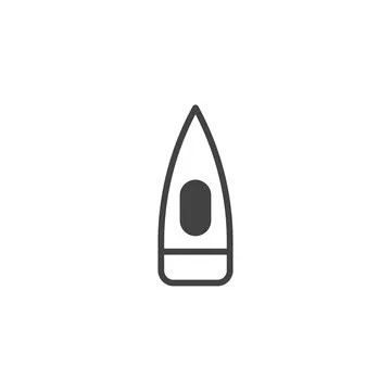 Minimalistic vector illustration of a streamlined watercraft emphasizing ab.. Stock Illustration