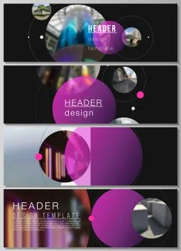 The minimalistic vector layout of headers, banner design templates. Simple Stock Illustration