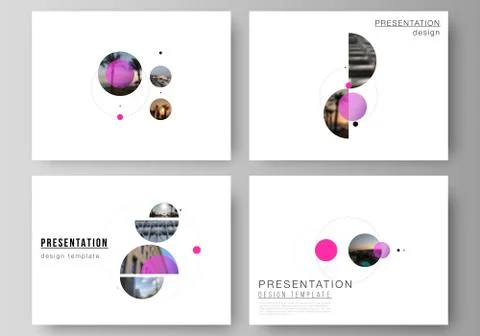 The minimalistic vector layout of the presentation slides design business Stock Illustration