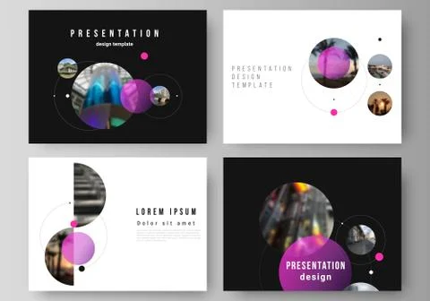 The minimalistic vector layout of the presentation slides design business Stock Illustration