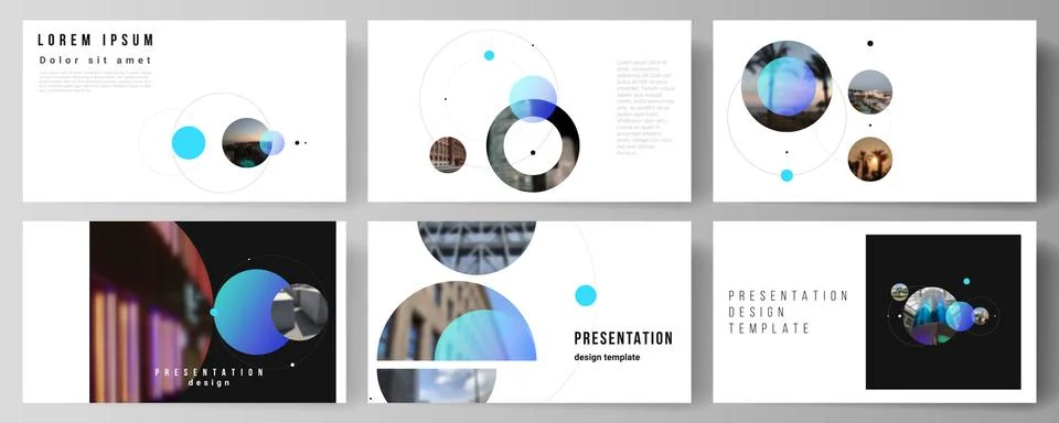 The minimalistic vector layout of the presentation slides design business Stock Illustration