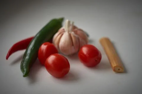 Minimalistic vegetables Stock Photos