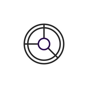 Minimalistic visual representation of a segmented circle portraying data di.. Stock Illustration