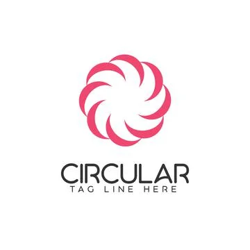 Minimalistic vortex geometric logo design. Stock vector illustration isolated Stock Illustration