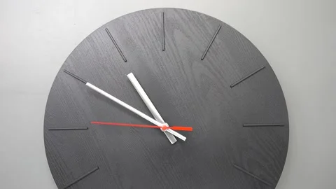 Minimalistic wall clock Stock Footage 153522975