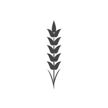 Minimalistic wheat vector icon. Bakery Symbol 스톡 일러스트