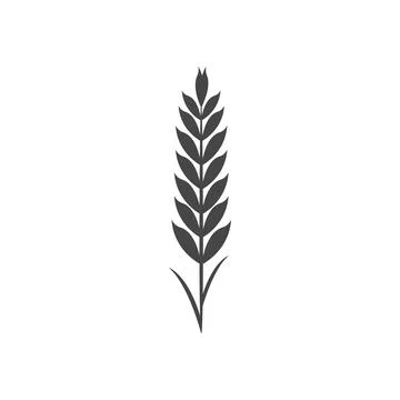 Minimalistic wheat vector icon. Bakery Symbol Stock Illustration