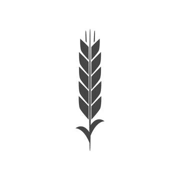 Minimalistic wheat vector icon. Bakery Symbol Stock Illustration