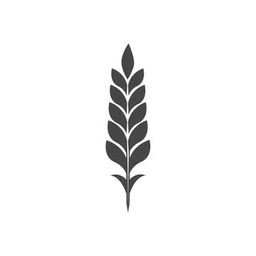 Minimalistic wheat vector icon. Bakery Symbol Stock Illustration