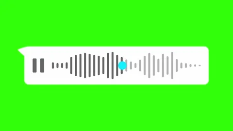 A minimalistic white chat bubble displays a digital sound wave Stock Footage 329713750