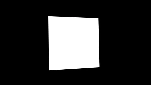 Minimalistic White Cube Isolated on Black Background with Centered Compositio 스톡 동영상 341921352