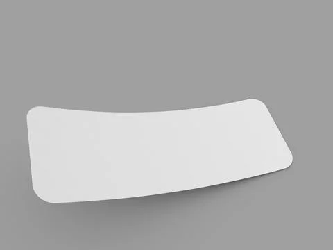 Minimalistic white curved surface in a neutral gray setting showcasing mode.. Stock-Illustration
