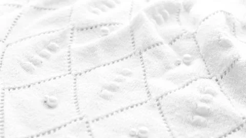 Minimalistic white fabric background pattern knitted Stock Photos