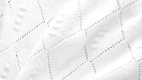 Minimalistic white fabric background pattern knitted Stock Photos