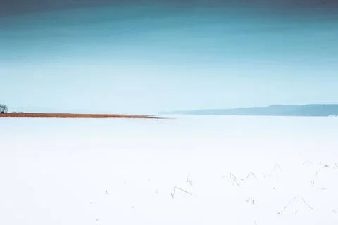 Minimalistic winter landscape Foto stock