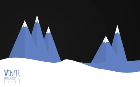 Minimalistic winter theme Stock Illustration