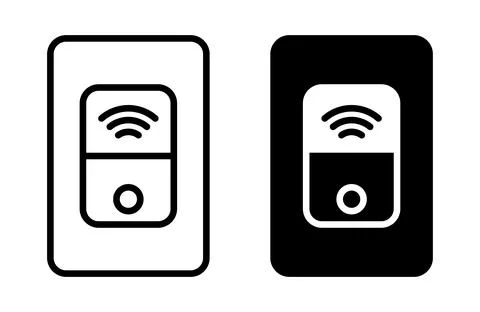 Minimalistic Wireless Switch Design in Two Color Variations Illustrazione stock