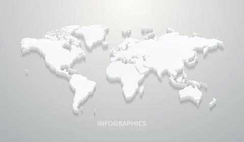 Minimalistic world map 스톡 일러스트