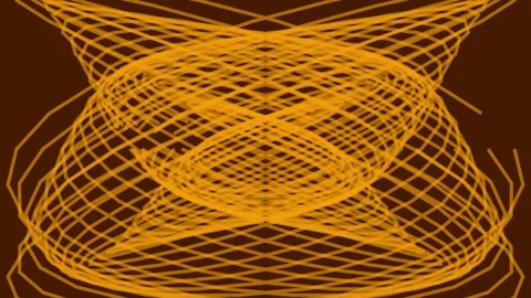 Minimalistic yellow and brown line art abstract background seamless pattern Stock Footage 343631287