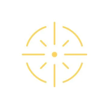 Minimalistic yellow round symbol with rays. Mystical sign for decoration. Stockillustratie