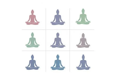 Minimalistic Yoga Icon vector Illustrazione stock