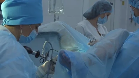 Minimally invasive surgery. Endoscopy. Stock Footage 93998488