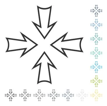 Minimize Arrows Vector Icon 스톡 일러스트