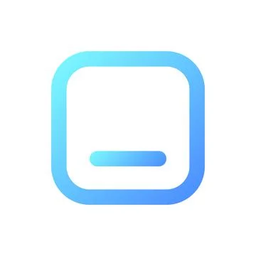 Minimize button pixel perfect gradient linear ui icon Illustrazione stock