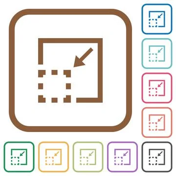 Minimize element simple icons Illustrazione stock