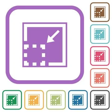 Minimize element solid simple icons Illustrazione stock