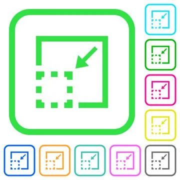 Minimize element vivid colored flat icons icons Illustrazione stock