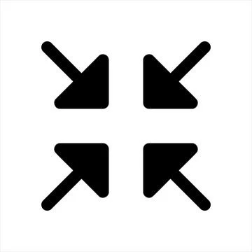 Minimize glyph icon vector illustration isolated on white background Illustrazione stock