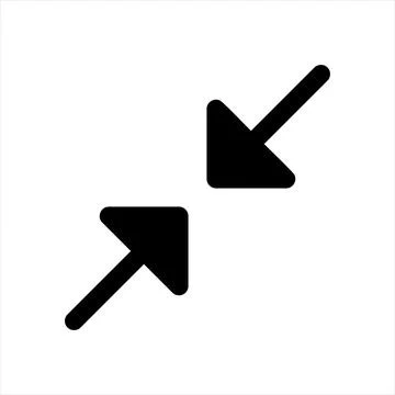 Minimize glyph icon vector illustration isolated on white background Illustrazione stock