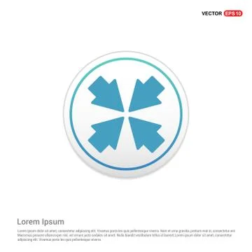 Minimize Icon - white circle button Stock Illustration