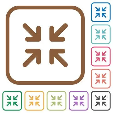 Minimize simple icons Illustrazione stock