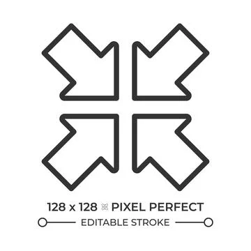 Minimize symbol linear icon Illustrazione stock