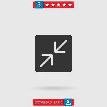 Minimize vector icon Illustrazione stock