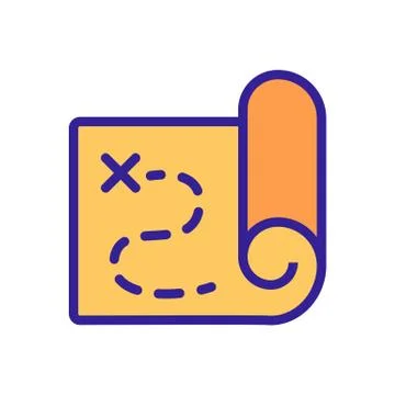 Minimized card in scroll icon vector outline illustration Stock Illustration
