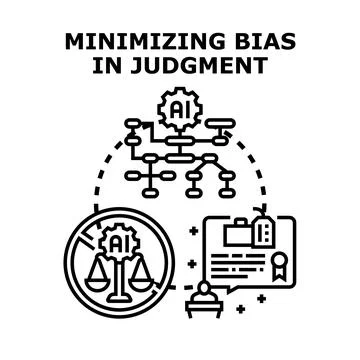 Minimizing bias in judgment using artificial intelligence concepts 库存插图