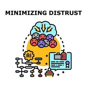 Minimizing distrust and building trust in ai systems Illustrazione stock