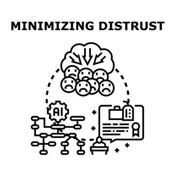 Minimizing distrust and building trust in ai systems Stock Illustration