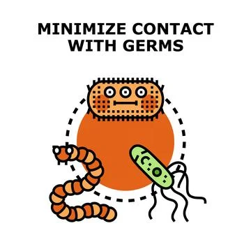 Minimizing harmful germs exposure and contamination risk Stock Illustration
