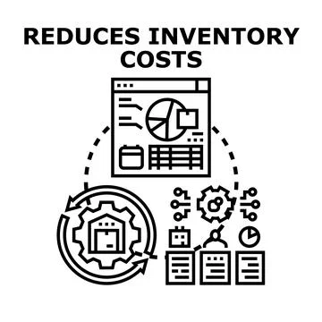 Minimizing inventory costs with efficient supply chain management Stock Illustration
