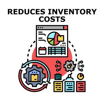 Minimizing inventory costs with efficient supply chain management Illustrazione stock